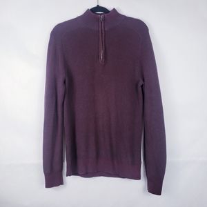 Express Mens Sweater Pullover Size Medium knit Burgundy